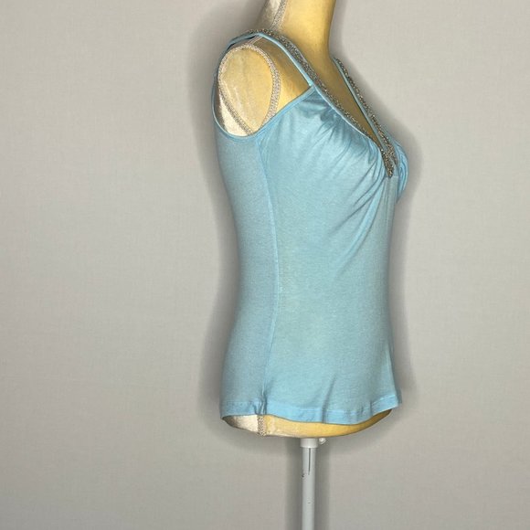 Rebecca Beeson Tank Top Soft-Blue Detailed Rayon M - Picture 4 of 8